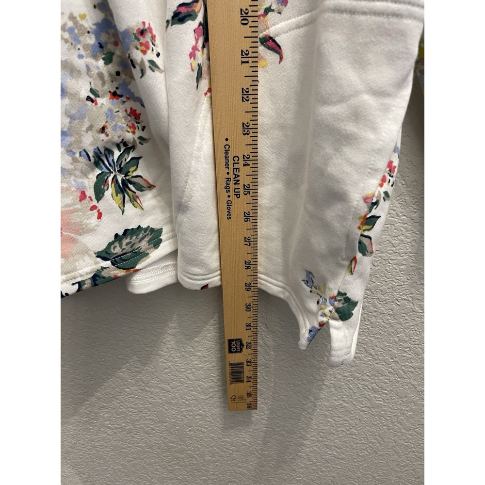 Joules Floral Quarter Zip Pullover Sweatshirt Women's US 22 UK 26 Coastal - Picture 6 of 10